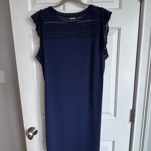 Michael Kors Navy Midi Dress